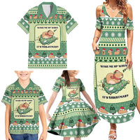 Capybara Christmas Family Matching Summer Maxi Dress and Hawaiian Shirt Wake Me Up When It's Christmas - Wonder Print Shop