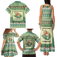 Capybara Christmas Family Matching Tank Maxi Dress and Hawaiian Shirt Wake Me Up When It's Christmas - Wonder Print Shop