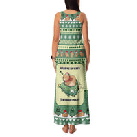 Capybara Christmas Family Matching Tank Maxi Dress and Hawaiian Shirt Wake Me Up When It's Christmas - Wonder Print Shop