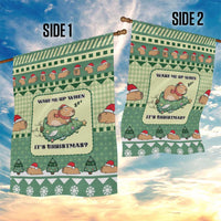 Capybara Christmas Garden Flag Wake Me Up When It's Christmas - Wonder Print Shop
