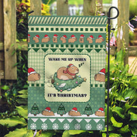 Capybara Christmas Garden Flag Wake Me Up When It's Christmas - Wonder Print Shop