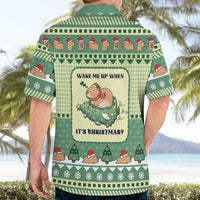 Capybara Christmas Hawaiian Shirt Wake Me Up When It's Christmas - Wonder Print Shop