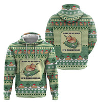 Capybara Christmas Hoodie Wake Me Up When It's Christmas - Wonder Print Shop