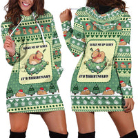 Capybara Christmas Hoodie Dress Wake Me Up When It's Christmas - Wonder Print Shop
