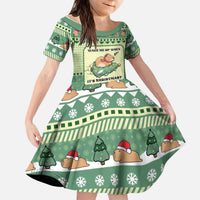 Capybara Christmas Kid Short Sleeve Dress Wake Me Up When It's Christmas - Wonder Print Shop