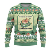 Capybara Christmas Ugly Christmas Sweater Wake Me Up When It's Christmas - Wonder Print Shop
