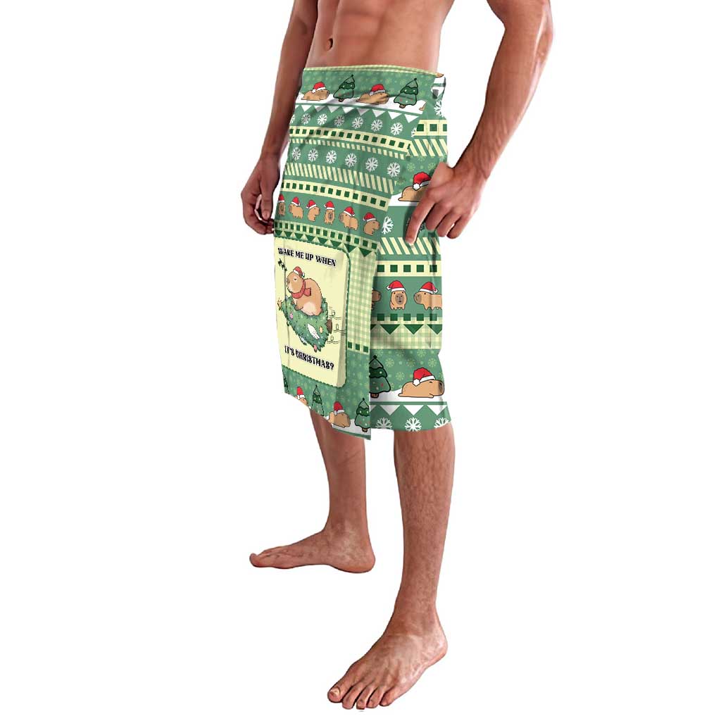 Capybara Christmas Lavalava Wake Me Up When It's Christmas - Wonder Print Shop