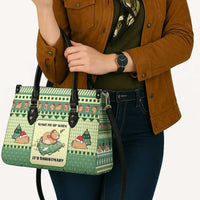 Capybara Christmas Leather Bag Wake Me Up When It's Christmas - Wonder Print Shop