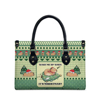 Capybara Christmas Leather Bag Wake Me Up When It's Christmas - Wonder Print Shop