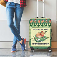 Capybara Christmas Luggage Cover Wake Me Up When It's Christmas - Wonder Print Shop