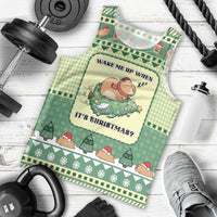 Capybara Christmas Men Tank Top Wake Me Up When It's Christmas - Wonder Print Shop
