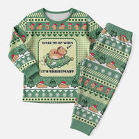 Capybara Christmas Pajama Set Wake Me Up When It's Christmas - Wonder Print Shop