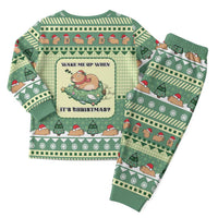 Capybara Christmas Pajama Set Wake Me Up When It's Christmas - Wonder Print Shop