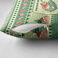 Capybara Christmas Pillow Cover Wake Me Up When It's Christmas - Wonder Print Shop