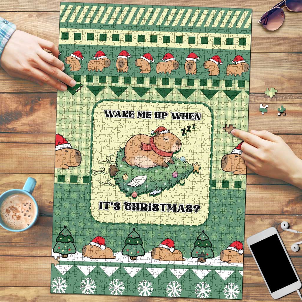 Capybara Christmas Puzzle Wake Me Up When It's Christmas - Wonder Print Shop