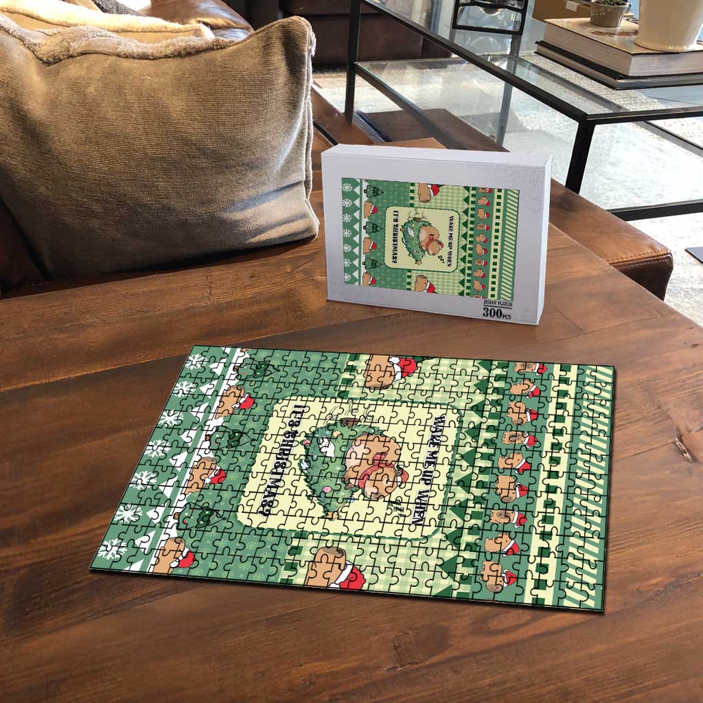 Capybara Christmas Puzzle Wake Me Up When It's Christmas - Wonder Print Shop