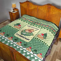 Capybara Christmas Quilt Wake Me Up When It's Christmas - Wonder Print Shop