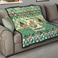 Capybara Christmas Quilt Wake Me Up When It's Christmas - Wonder Print Shop