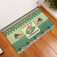 Capybara Christmas Rubber Doormat Wake Me Up When It's Christmas - Wonder Print Shop