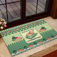 Capybara Christmas Rubber Doormat Wake Me Up When It's Christmas - Wonder Print Shop