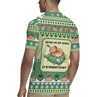 Capybara Christmas Rugby Jersey Wake Me Up When It's Christmas - Wonder Print Shop