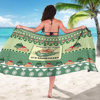 Capybara Christmas Sarong Wake Me Up When It's Christmas - Wonder Print Shop