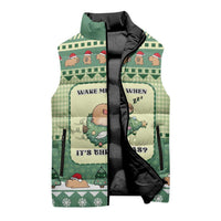 Capybara Christmas Sleeveless Puffer Jacket Wake Me Up When It's Christmas - Wonder Print Shop