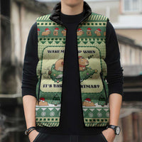 Capybara Christmas Sleeveless Puffer Jacket Wake Me Up When It's Christmas - Wonder Print Shop