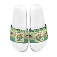 Capybara Christmas Slide Sandals Wake Me Up When It's Christmas - Wonder Print Shop