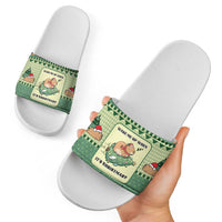 Capybara Christmas Slide Sandals Wake Me Up When It's Christmas - Wonder Print Shop