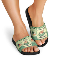 Capybara Christmas Slide Sandals Wake Me Up When It's Christmas - Wonder Print Shop