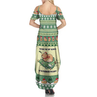Capybara Christmas Summer Maxi Dress Wake Me Up When It's Christmas - Wonder Print Shop