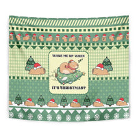 Capybara Christmas Tapestry Wake Me Up When It's Christmas - Wonder Print Shop