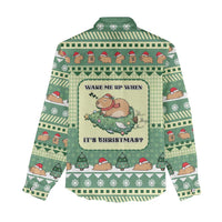 Capybara Christmas Women Casual Shirt Wake Me Up When It's Christmas - Wonder Print Shop