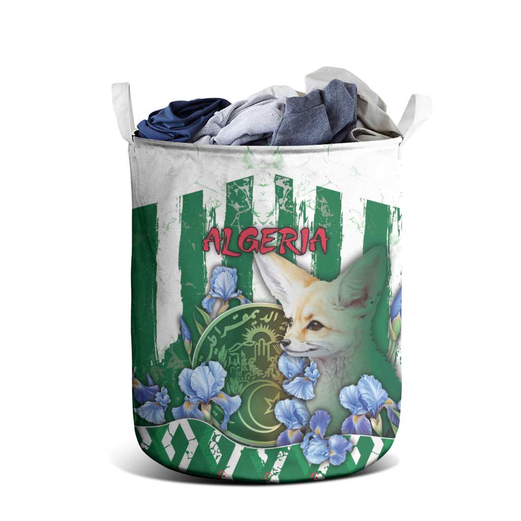 Algeria Laundry Basket Fennec And Iris Grunge Style - Wonder Print Shop