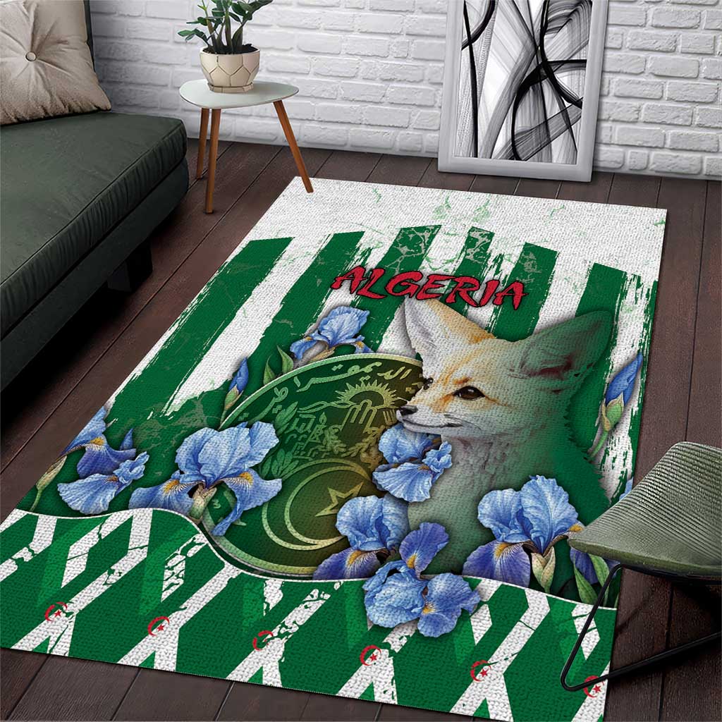 Algeria Area Rug Fennec And Iris Grunge Style - Wonder Print Shop