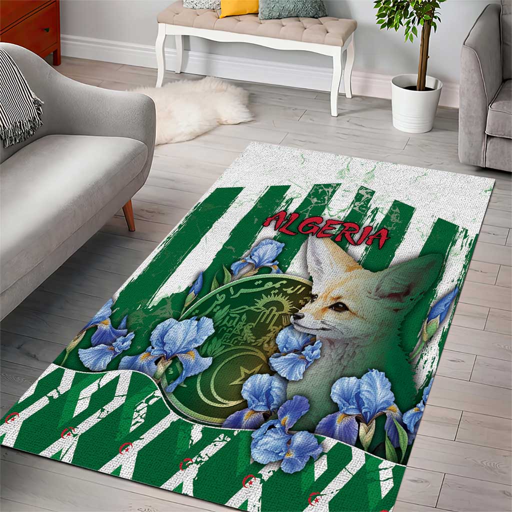 Algeria Area Rug Fennec And Iris Grunge Style - Wonder Print Shop