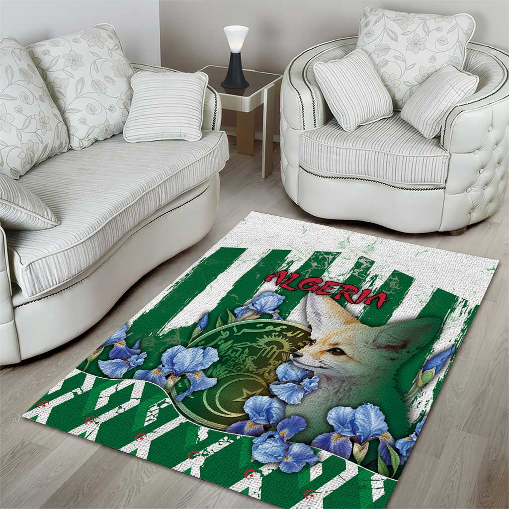 Algeria Area Rug Fennec And Iris Grunge Style - Wonder Print Shop