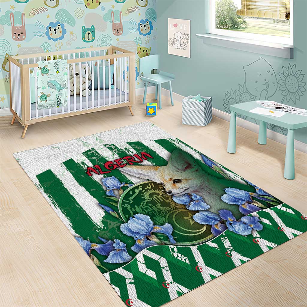Algeria Area Rug Fennec And Iris Grunge Style - Wonder Print Shop