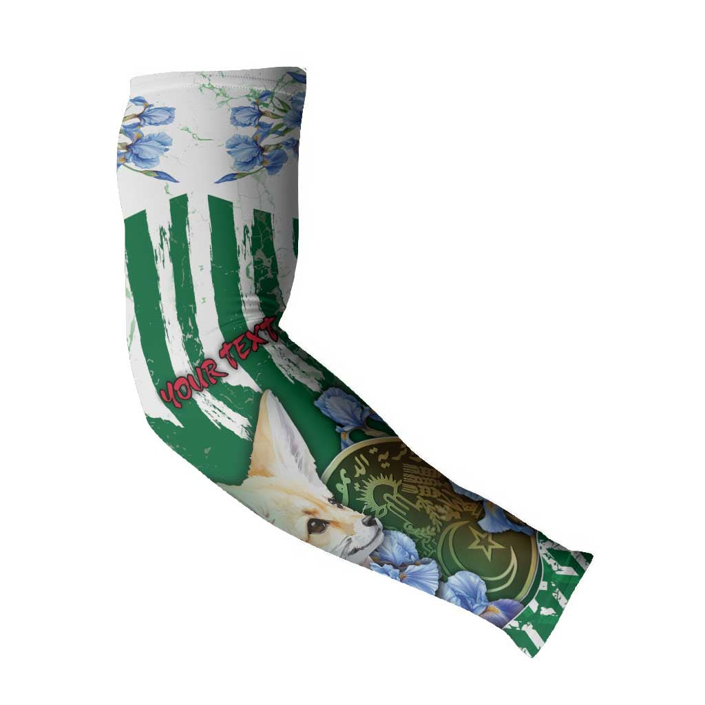 Personalized Algeria Arm Sleeves Fennec And Iris Grunge Style - Wonder Print Shop