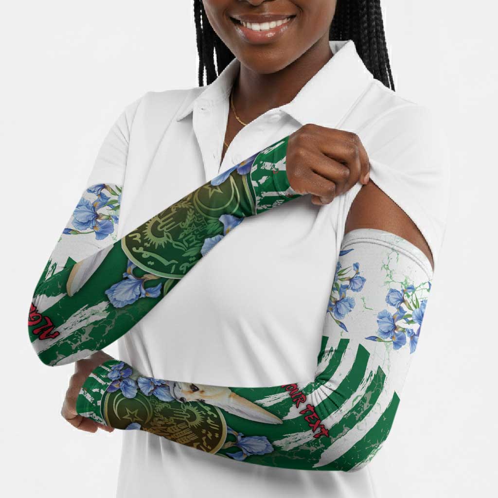 Personalized Algeria Arm Sleeves Fennec And Iris Grunge Style - Wonder Print Shop