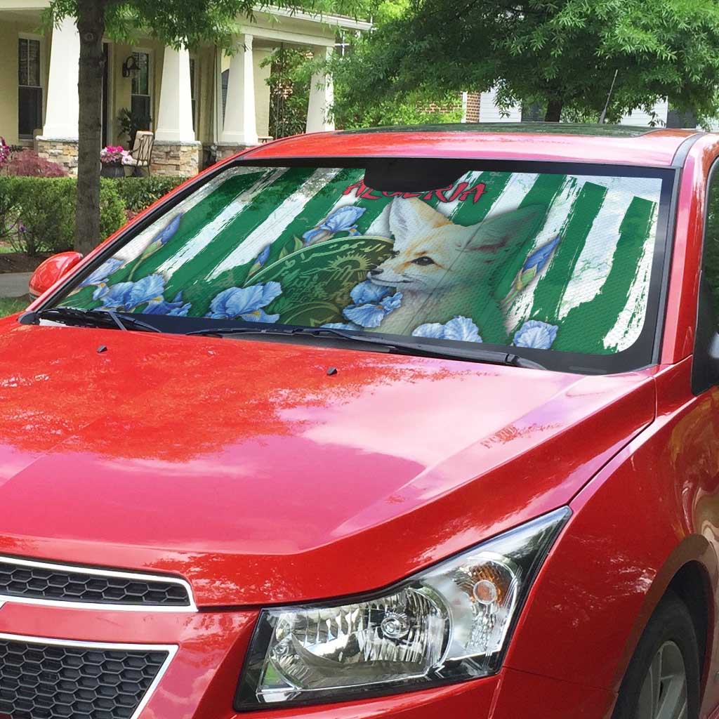 Algeria Auto Sun Shade Fennec And Iris Grunge Style - Wonder Print Shop
