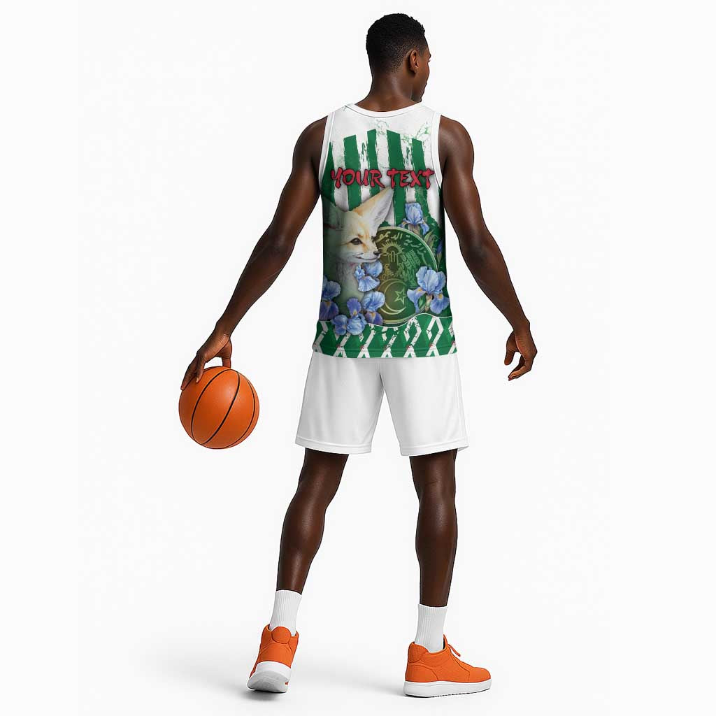 Personalized Algeria Basketball Jersey Fennec And Iris Grunge Style - Wonder Print Shop