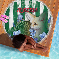 Algeria Beach Blanket Fennec And Iris Grunge Style - Wonder Print Shop