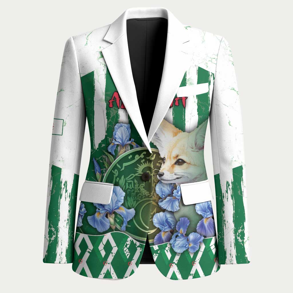 Personalized Algeria Blazer Fennec And Iris Grunge Style - Wonder Print Shop