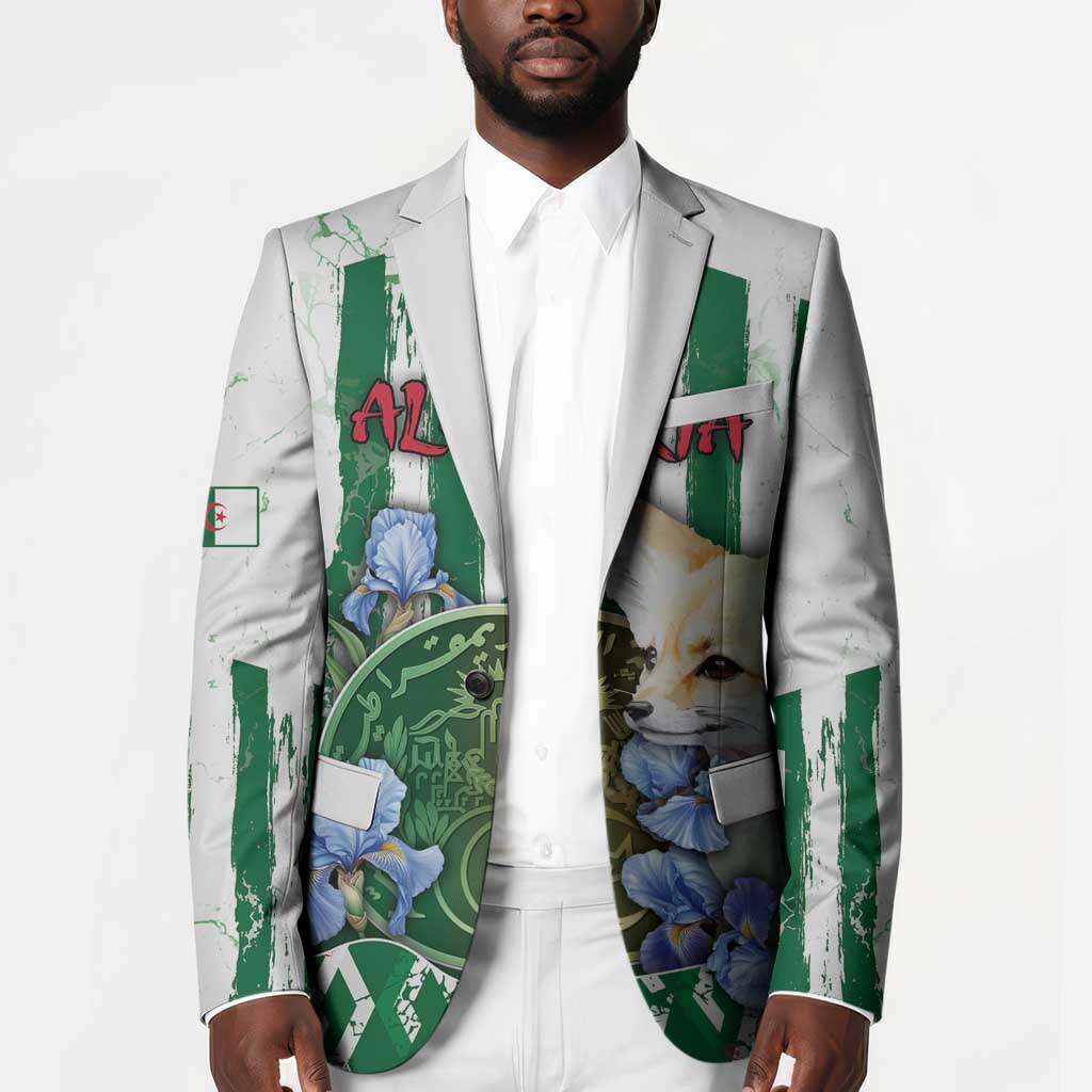 Personalized Algeria Blazer Fennec And Iris Grunge Style - Wonder Print Shop