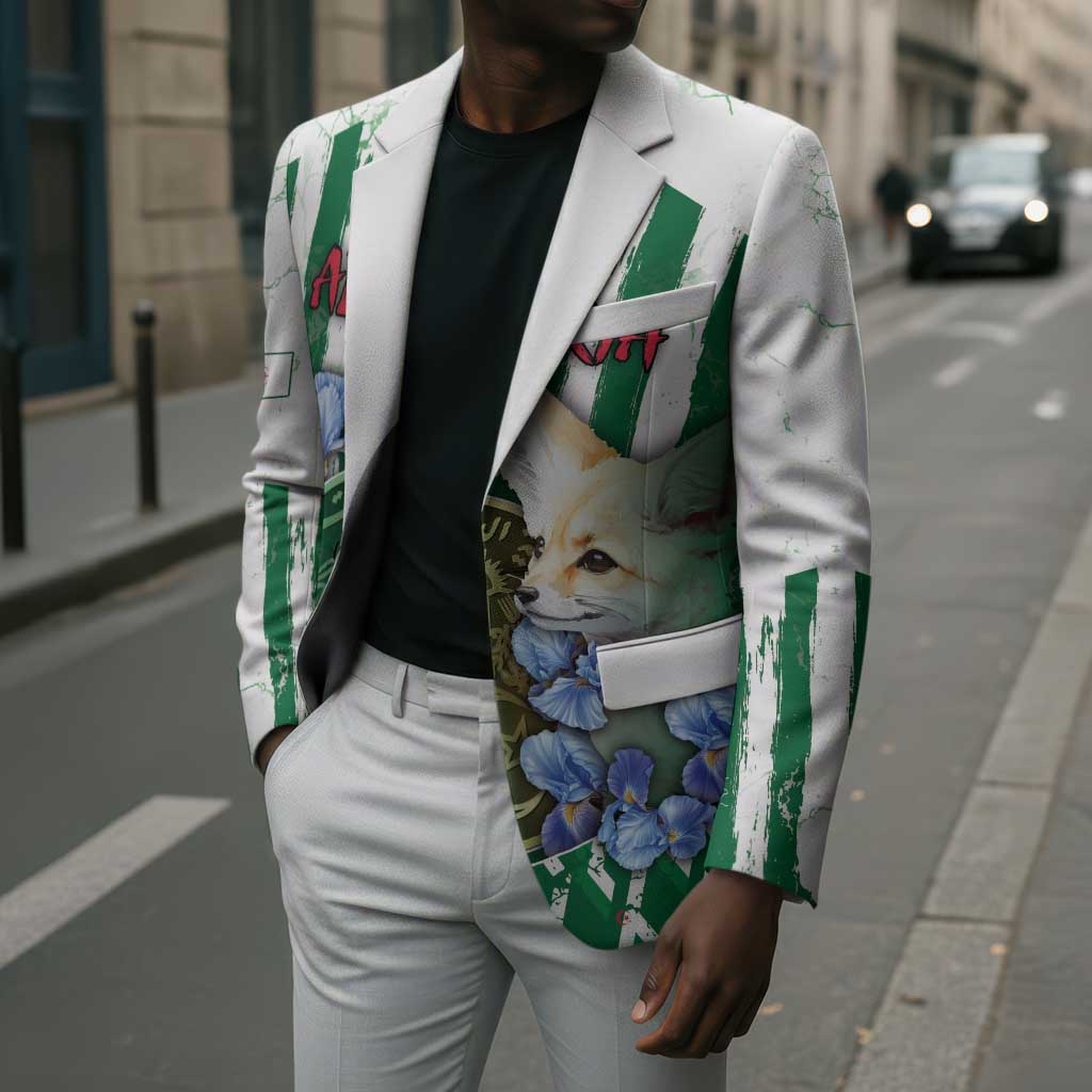 Personalized Algeria Blazer Fennec And Iris Grunge Style - Wonder Print Shop