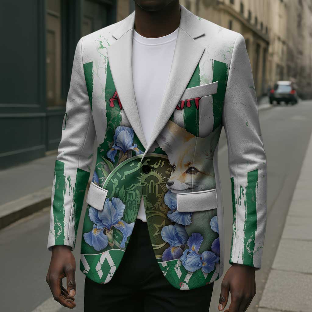 Personalized Algeria Blazer Fennec And Iris Grunge Style - Wonder Print Shop