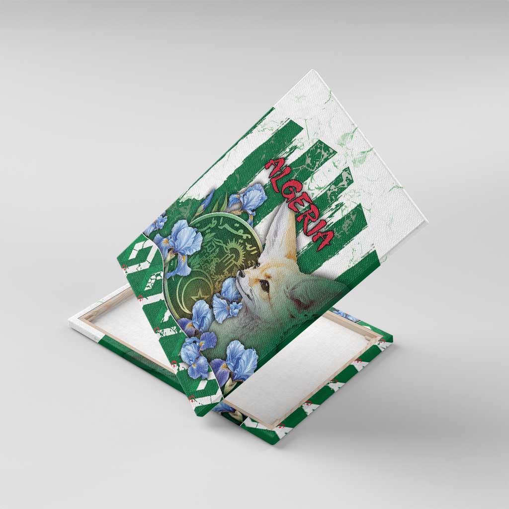Algeria Canvas Wall Art Fennec And Iris Grunge Style - Wonder Print Shop