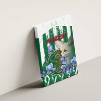 Algeria Canvas Wall Art Fennec And Iris Grunge Style - Wonder Print Shop